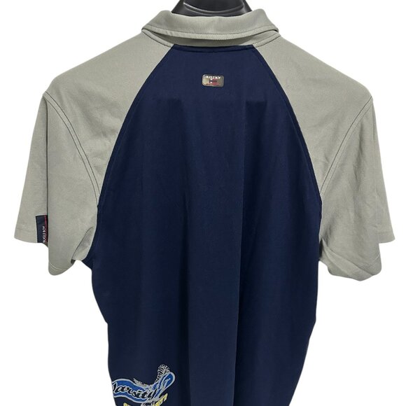 Vintage Bugle Boy Polo Shirt Men Size XL Blue Short Sleeve Preppy - Picture 6 of 6